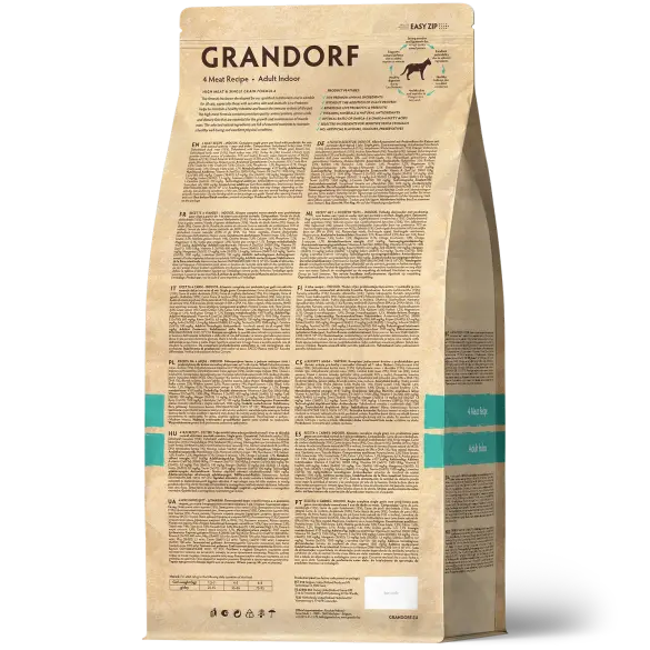 0,4кг Корм GRANDORF CAT 4 Meat PROBIOTIC INDOOR низкозерновой для кошек с пробиотиками и 4 вида мяса (срок до 16.06.2026)