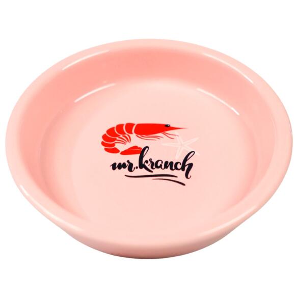 Миска Mr.Kranch керамическая для кошек Креветочка розовая, 200мл