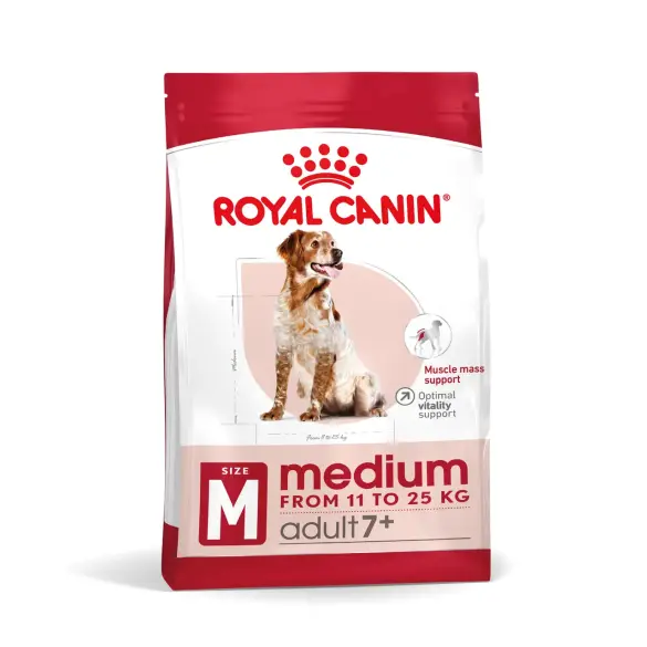 15кг Корм ROYAL CANIN Medium Adult 7+ для взрослых собак средних пород