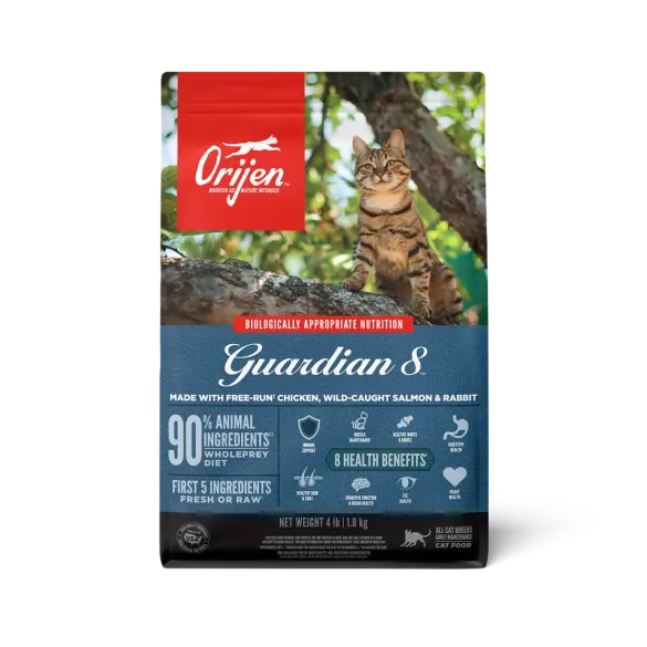1,8кг Корм Orijen Cat Guardian 8 (90/10) беззерновой для взрослых кошек с Курицей, лососем и индейкой