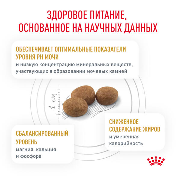 0,35кг Корм ROYAL CANIN Urinary S/O Feline Moderate Calorie диета для взрослых кошек при лечении и профилактике мочекаменной болезни, предрасположенных к лишнему весу