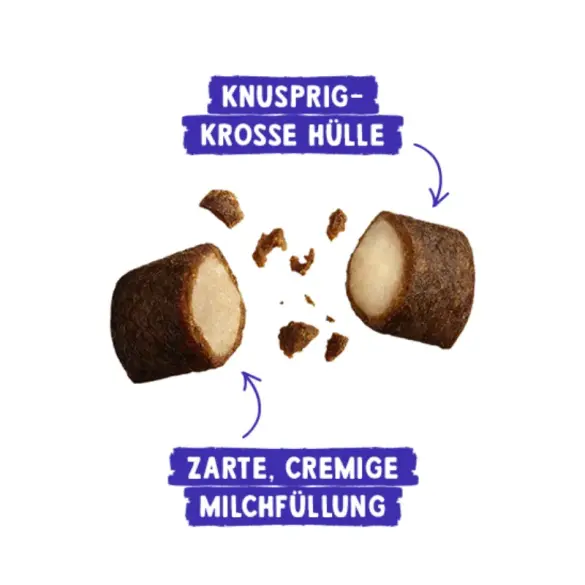 55г Лакомство Bosch Sanabelle Milk "Молочные подушечки" для кошек с 6 месяцев с Курицей и молочной начинкой