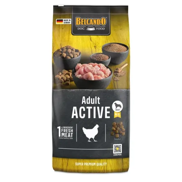 12,5кг Корм Belcando Adult Active для взрослых собак любых пород с повышенным уровнем активности с Птицей