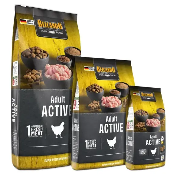 12,5кг Корм Belcando Adult Active для взрослых собак любых пород с повышенным уровнем активности с Птицей