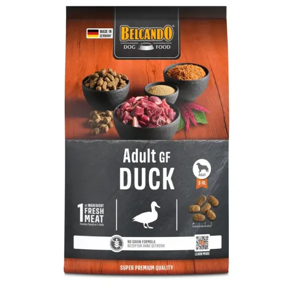 4кг Корм Belcando Adult GF Duck беззерновой для взрослых собак всех пород с Уткой