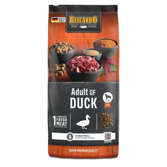 12,5кг Корм Belcando Adult GF Duck беззерновой для взрослых собак всех пород с Уткой
