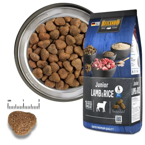 12,5кг Корм Belcando Junior Lamb&Rice для молодых собак средних и крупных пород с 4-месячного возраста с Ягнёнком и рисом