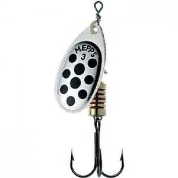 Блесна вращающаяся Mepps Aglia PTS Silver-Black dots №2 4,5г