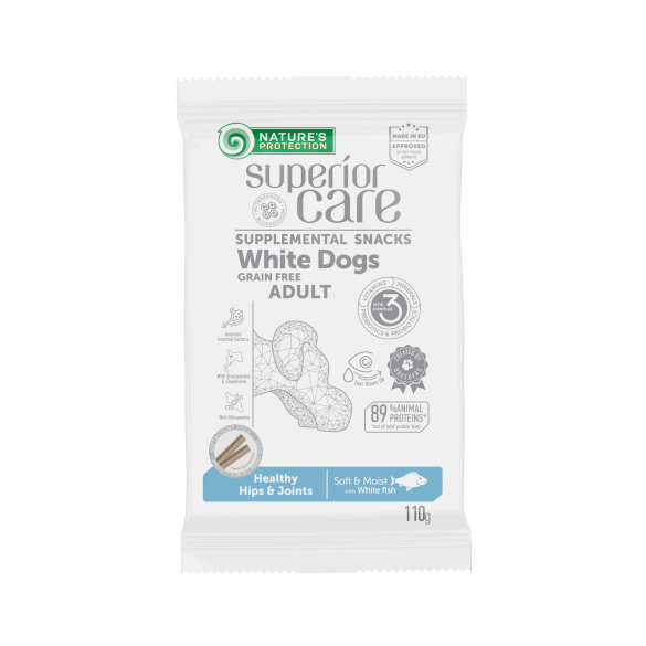 110г Лакомство Nature's Protection Lifestyle Grain Free Healthy Motion для собак с Белой рыбой