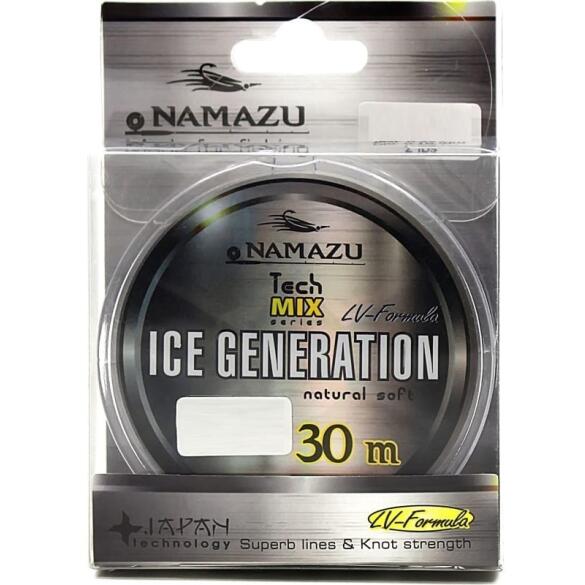 Леска Namazu "Ice Generation", L-30 м, d-0,14 мм, test-1,72 кг, прозрачная
