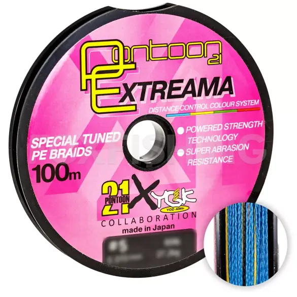 Леска плетеная Pontoon21 Extreama, 0.148 мм, 12Lb, 100м, многоцветная