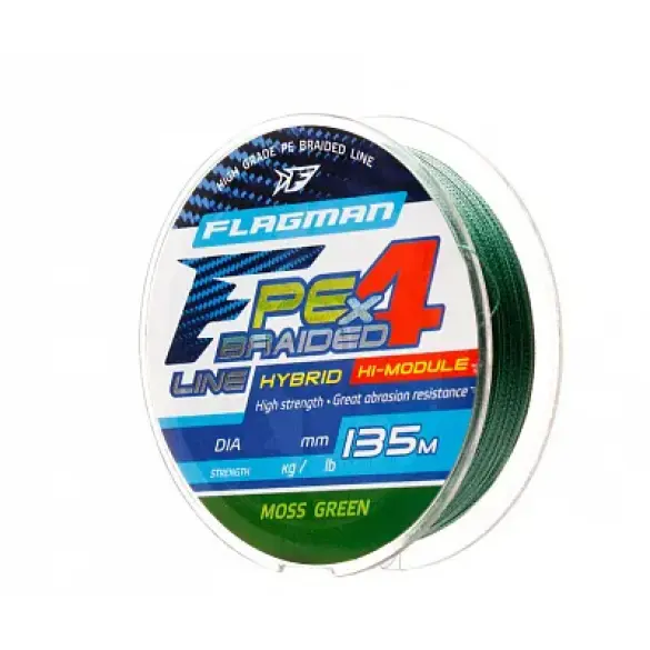 Плетеный шнур FLAGMAN PE Hybrid F4 0,26мм 135м