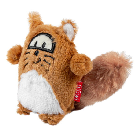 Игрушка Gigwi PLUSH FRIENDZ для собак Лиса с большой пищалкой, 18см