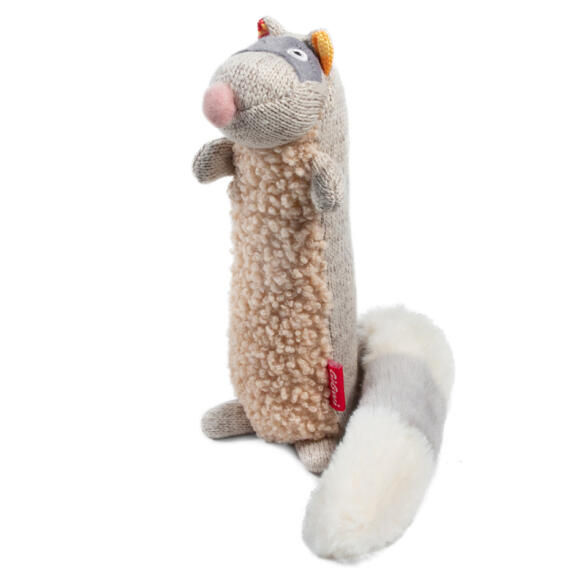 Игрушка Gigwi PLUSH FRIENDZ для собак Енот с пищалкой, 17см