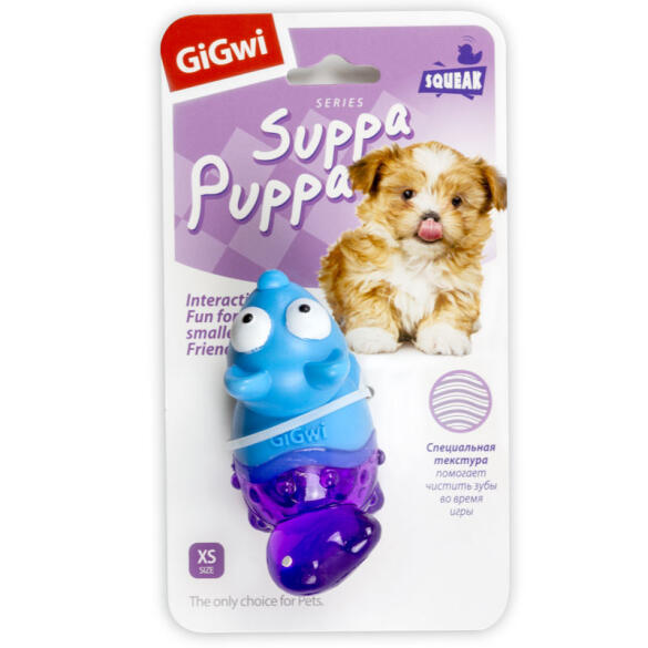 Игрушка Gigwi SUPPA PUPPA для маленьких собак Лиса с пищалкой, 8см