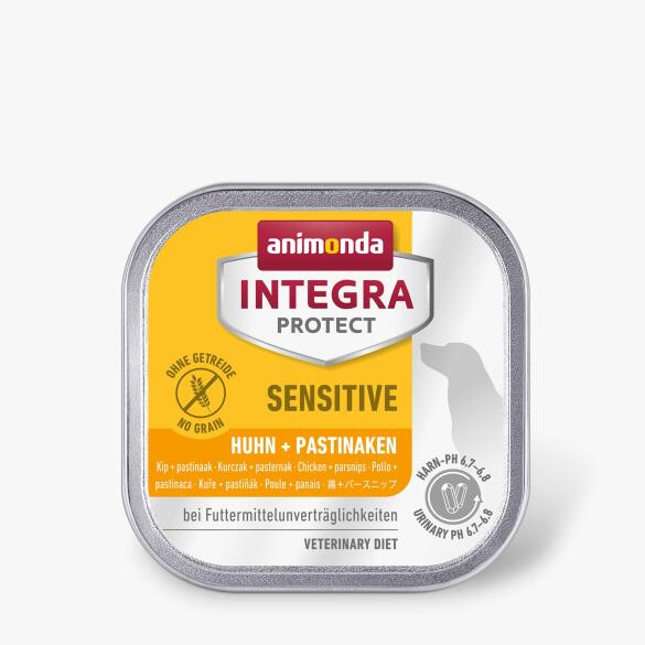 150г Консервы Animonda Integra Protect Sensitive диета для взрослых собак при аллергии с Курицей и Пастернаком
