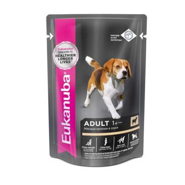 Консервы Eukanuba DOG ADULT LAMB 100г для собак с ягненоком в соусе