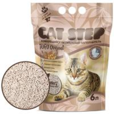 Наполнитель комкующийся соевый Cat Step Tofu Original 12л