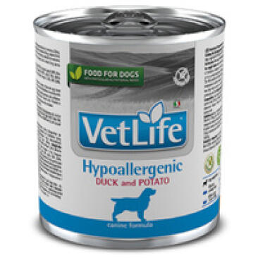 300гр Консервы Farmina Vet Life Natural Diet Dog Hypoallergenic Duck & Potato диета для собак при аллергии с Уткой и картофелем, паштет