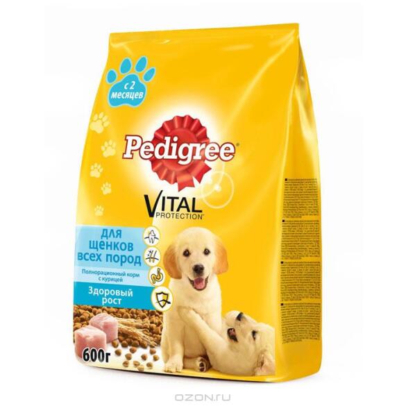 600гр Корм PEDIGREE для щенков всех пород Курица 2х месяцев