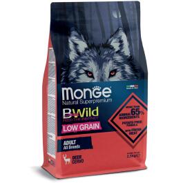 2,5кг Корм Monge Dog BWild Low Grain Adult Deer низкозерновой для взрослых собак всех пород с Олениной