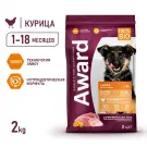 2кг Корм Award для щенков от 1 месяца крупных пород с Курицей и Индейкой с добавлением тыквы и шиповника