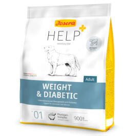 0,9кг Корм Josera Нelp Weight&Diabetic Dog (29,1/7,4)  для взрослых собак при избыточном весе и/или диабете