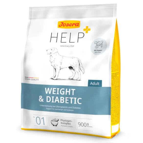 0,9кг Корм Josera Нelp Weight&Diabetic Dog (29,1/7,4)  для взрослых собак при избыточном весе и/или диабете