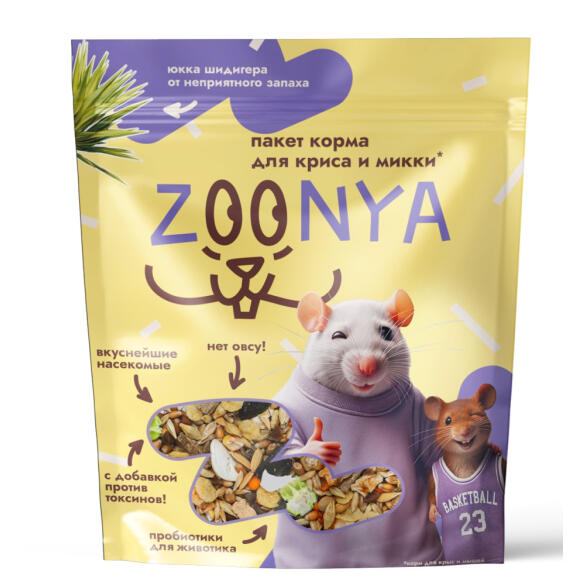 500гр Корм Zoonya для Крыс и Мышей