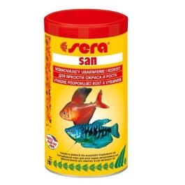 100мл Корм SERA San Nature Хлопья для яркости окраска рыб
