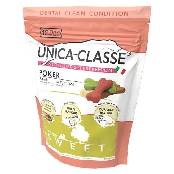 Печенье Unica Classe Poker Sweet для собак крупных пород, 400гр