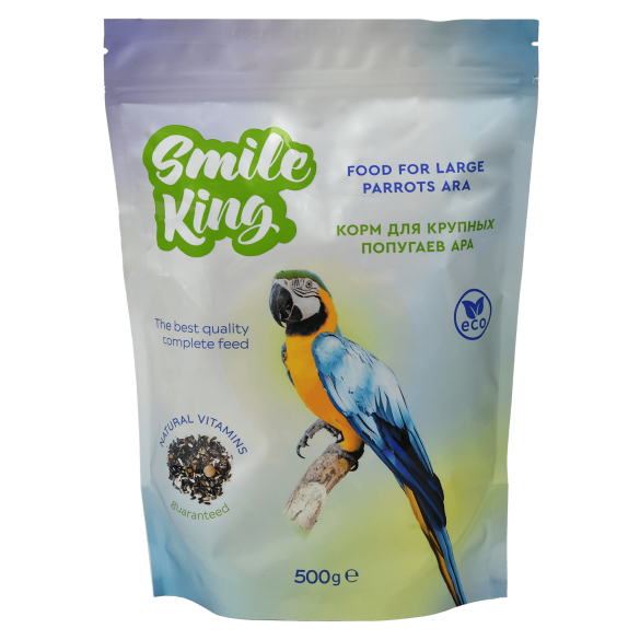 500гр Корм Smile King для крупных попугаев Ара