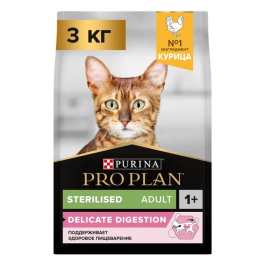 3кг Корм PRO PLAN Sterilised Renal Plus для поддержания здоровья почек у стерилизованных кошек с Индейкой