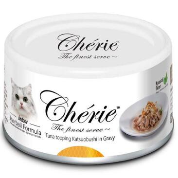 80гр Консервы Pettric Cherie Hairball Control Тунец с хлопьями копченого тунца-онито в подливе