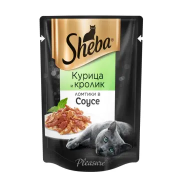 75гр Корм для кошек SHEBA Pleasure Курица/Кролик