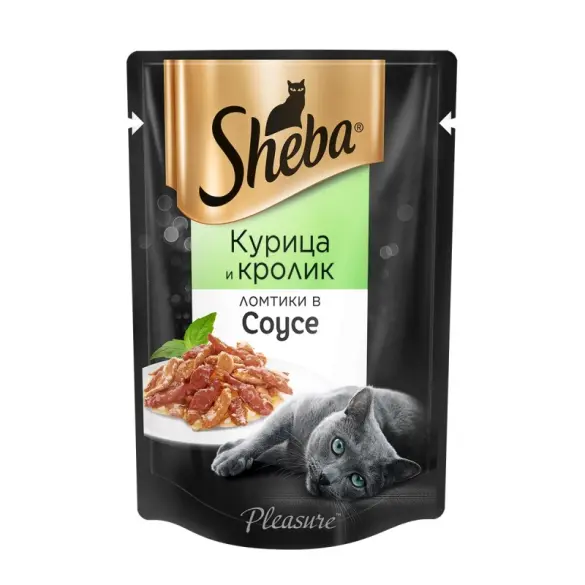 75гр Корм для кошек SHEBA Pleasure Курица/Кролик