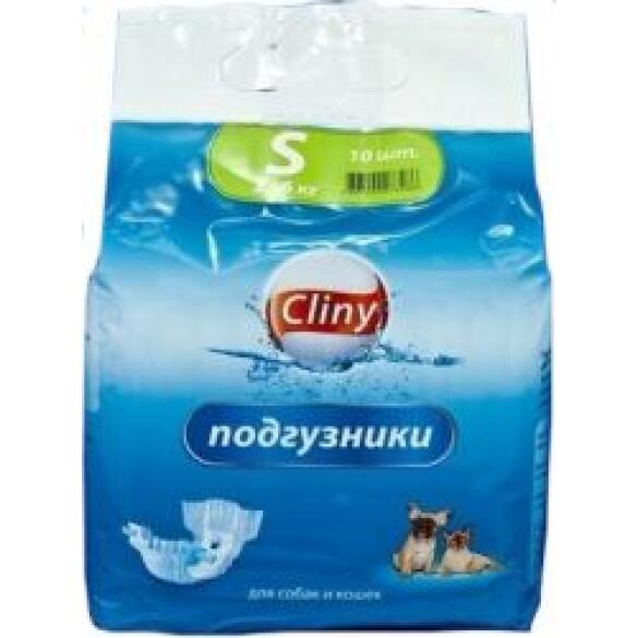 Подгузники Cliny для собак и кошек 3-6кг размер S 1шт
