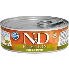 70гр Консервы Farmina N&D Cat Duck & Pumpkin беззерновые для взрослых кошек с Уткой и тыквой