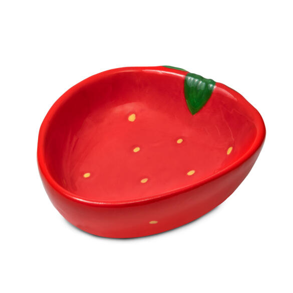 Миска Triol "Клубника" керамическая для мелких животных , 0,05л
