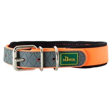 Ошейник HUNTER Collar Convenience 50/M, Неоновый оранжевый