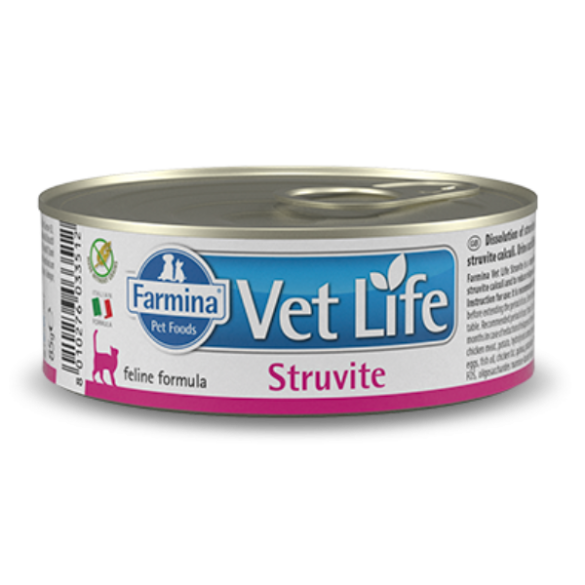 85гр Консервы Farmina Vet Life Natural Diet Cat Struvite диета для кошек при струвитном уролитиазе и идиопатическом цистите, паштет