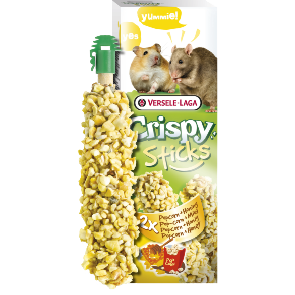 2х55гр Палочки-Лакомства Versele-Laga Crispy Sticks  для Хомяков и Крыс с поп-корном и медом
