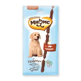 30г Лакомство Мнямс "Мягкие колбаски" для щенков с Говядиной