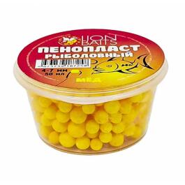 Пенопласт Lion Baits "Мед" желтый 4-7мм, 50гр