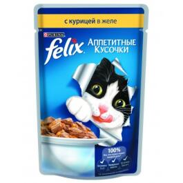 75гр Корм для кошек FELIX с Курицей в желе