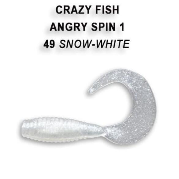 Резина Crazy Fish Angry Spin 1'' №49, Кальмар, 8шт