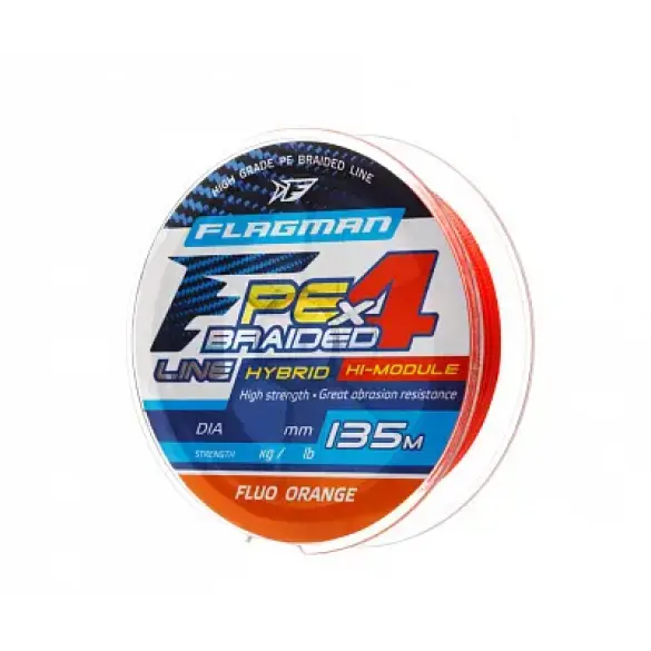 Плетеный шнур  FLAGMAN PE Hybrid F4 0,10мм 135м