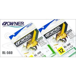 Крючок Owner RL-560, №18 с поводком 70см 0,10мм 1,1кг