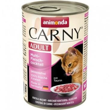 400гр Консервы Animonda Carny Adult для взрослых кошек Мультимясной коктейль из говядины и курицы, паштет