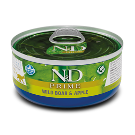 70гр Консервы Farmina N&D Cat Prime Boar & Apple беззерновые для взрослых кошек с Диким кабаном и яблоком